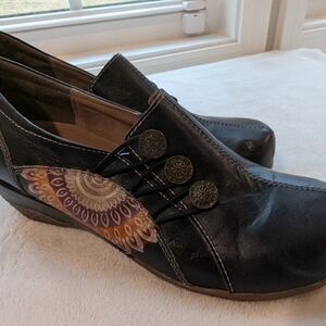 L’Artiste by Spring Step Comfort Leather Clogs Black EU 41